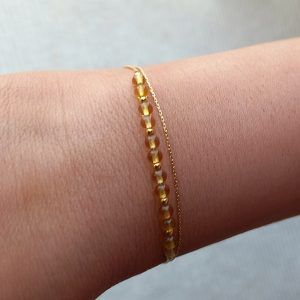 Yellow gemstone citrine bracelet