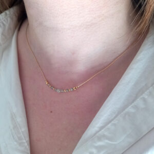 14k gold filled labradorite bar choker
