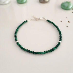 925 sterling silver malachite bracelet