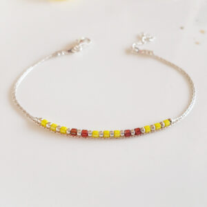 Intersexual pride silver bracelet