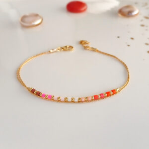 Lesbian 14k gold filled miyuki bracelet