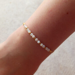 Mother of pearl gold filled bracelet